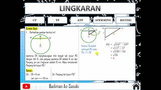 Menentukan Panjang quotTali Busur Lingkaranquot [upl. by Avilla]