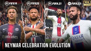 Neymar Celebration Evolution In FIFA  19  23  4K 60FPS [upl. by Schnurr]