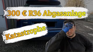 Lebensgefährlich  R36 Abgasanlage fällt einfach ab  300 € China Nachbau für den Passat R36 [upl. by Hannad]