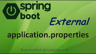 Spring Boot External Application Properties File [upl. by Fionna]