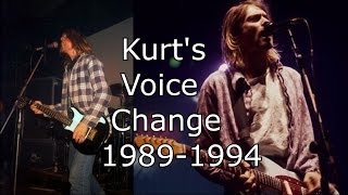 Nirvana  Breed  Kurts Voice Change 19891994 Live Mix [upl. by Amrak360]