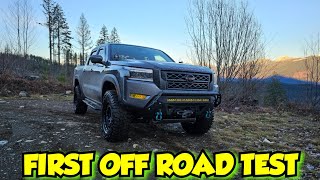 OFF ROAD IN MY LIFTED 2023 NISSAN FRONTIER PRO4X [upl. by Ettenahc]