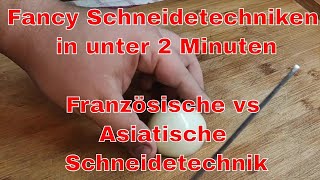 Fancy Schneidetechniken in unter 2 Minuten  Französische vs Asiatische Schneidetechnik [upl. by Arlinda]