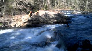 Kayak going over the wrong part of Bull Sluice [upl. by Noiram634]