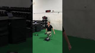 Dumbbell Reverse Lunge Off Deficit Contralateral Load [upl. by Reppep491]