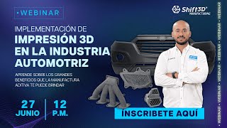 Implementación de Impresión 3D en la industria Automotriz [upl. by Rosdniw]