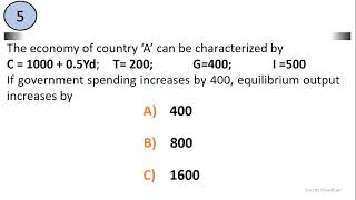 Economics Quiz Questions and Answers Macroeconomics Multipliers ✖✖ [upl. by Elonore]