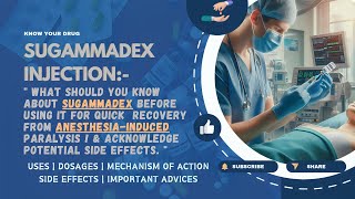 Sugammadex Injection Explained Use Dosage Side Effects Mechanism amp Crucial Advice  MediInsights [upl. by Quirk746]