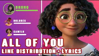 All Of You From quotEncanto Line Distribution  Lyrics Karaoke [upl. by Eylatan]