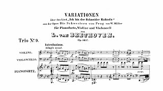 Beethoven quotKakadu Variationsquot in G major Op 121a with Score [upl. by Oliric]