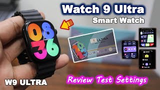 W9 Ultra  Watch 9 Ultra Smart Watch Review Test Setting  AI Games  Bt Calling  Wireless Charging [upl. by Akienom]