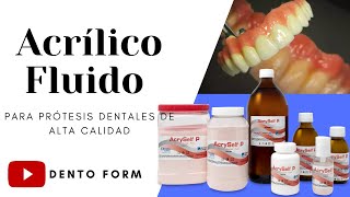 Acrílico Fluido para prótesis dentales Acry Self P [upl. by Yelkcub417]