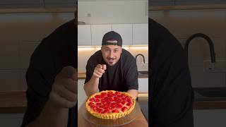 ErdbeerPudding Kuchen mit Croissant Boden 🍓food recipe viralvideo cooking rezept tarif [upl. by Spielman]