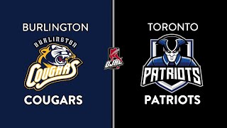 OJHL Highlights  Burlington Cougars VS Toronto Patriots  September 14 2024 [upl. by Kokaras808]