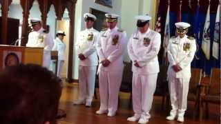 United States Sailor Master Chief Bergwitz Being Piped Ashore [upl. by Devi]