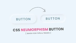 CSS Neumorphism Button Hover Effects  CSS3 Soft Button UI [upl. by Einnoj615]