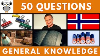 General Knowledge Quiz Trivia 154  Clipper Robin Williams Norway Battery Quran [upl. by Alcott55]