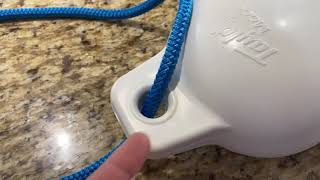 How to tie easy knot for boating docking bumper [upl. by Liek650]