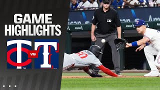 Twins vs Rangers Game Highlights 81724  MLB Highlights [upl. by Luise]