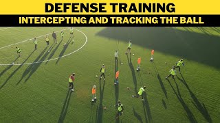 Intercepting and Tracking the ball  Defense Training for FootballSoccer [upl. by Anihcak103]