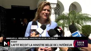 Rabat Laftit reçoit la ministre Belge de l´intérieur [upl. by Dias179]