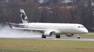 Embraer Lineage 1000 ERJ190100 ECJ  Al Jaber Aviation  Take Off at Airport BernBelp [upl. by Ecirtnahs]