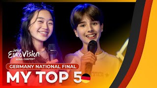 🇩🇪 Germany National Final  My Top 5 Germany Junior Eurovision 2024 [upl. by Ecenahs]