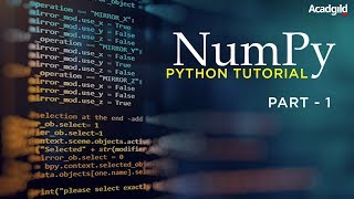 NumPy Python Tutorial  Part 1  NumPy and Pandas Tutorial  NumPy Tutorial  NumPy Introduction [upl. by Nonek895]