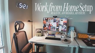 Work From Home Desk Tour Costconscious 1 monitor setup for my 95 corporate job amp content creation [upl. by Anihpled186]