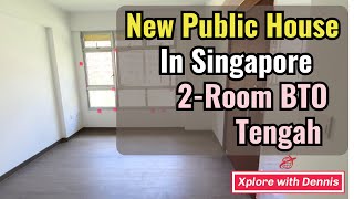 2 Room 45 sqm BTO Tengah unrenovated Flat Brand New Public House in Singapore [upl. by Sapphira]