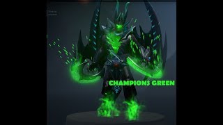 Terrorblade Arcana Champions Green Prismatic gem [upl. by Yemrots]