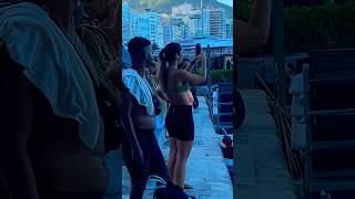 Copacabana Beach Rio de Janeiro Brasil 🌴 shortvideo brazil travelling [upl. by Ellehctim177]