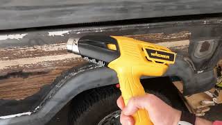 Removing the Wood Grain from my Grand Wagoneer with the FURNO 300 Heat Gun [upl. by Hoopen221]