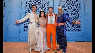 Disneys ALADDIN  Hardy Krüger jnr als Gast auf der MusicalBühne [upl. by Ydollem385]