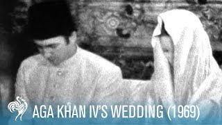 Aga Khan IVs Wedding in Paris France 1969  British Pathé [upl. by Aknayirp998]