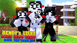 Minecraft BENDYS LIFE 14BENDY amp ALICE ANGEL ASK BORIS THE WOLF TO HELP SAVE HIS BABY Baby Leah [upl. by Drahsar919]