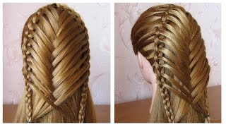 Coiffure pour tous les jours cheveux mi longlong 💗 Coiffure avec tresse 💗 facile à faire [upl. by Joyce]