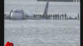 Raw Video NY Plane Crash Caught on Tape [upl. by Etteuqram]