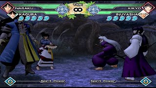 Naraku Kagura Vs Kikyo Inuyasha  Inuyasha Feudal Combat PS2 [upl. by Barhos79]