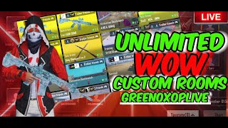 LIVE UNLIMITED WOW CUSTOM ROOMS ROYAL PASS GIVEAWAY ON 500 SUBSCRIBERS pubg customroom game [upl. by Enilav851]