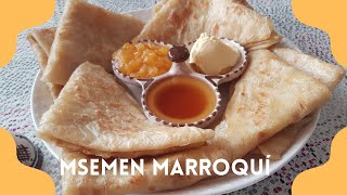 Msemen Marroquí 🥞 MUY FÁCIL 🥞 Paso a paso [upl. by Adnanref]