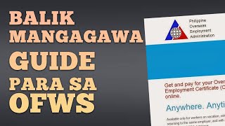 How to Apply for Balik Manggagawa ONLINE  OFWS [upl. by Anair]