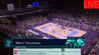 POL Vs USA Volleyball Semi finals Live  USA Vs Poland Olympic Volleyball Live Scores Commentary [upl. by Kenta]