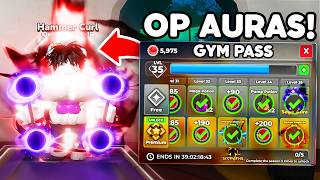 I MAXED NEW Gym Pass with INSANE AURAS in Update 2 of Gym League Roblox [upl. by Inek]