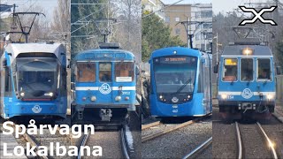 Spårvagn  Lokalbana  Tram  Light rail  Stockholm  Sweden  SL  2022 [upl. by Iahcedrom156]