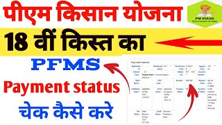 Pm Kisan Yojna 18vi kist ka PFMS Payment status check Kaise karePFMS Status check Kaise kare PFMS [upl. by Anilys]