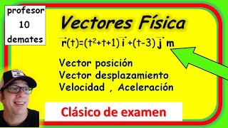 VECTORES CINEMÁTICA Vector Posición desplazamiento velocidad aceleración FÍSICA Ejercicios Resueltos [upl. by Alletneuq]