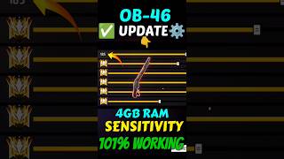 Free Fire After Update 4gb Ram Best Sensitivity Settings ⚙️ New OB46 Update Sensitivity Setting [upl. by Eekaz]