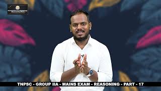 KALVI TV  TNPSCMAINS  GROUP  II A  REASONING  PART  17  Mr PERIYASAMY [upl. by Notsgnik597]