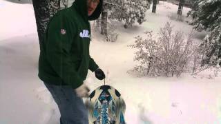 sledding in the snow Green Valley Lake CA [upl. by Jehoash]